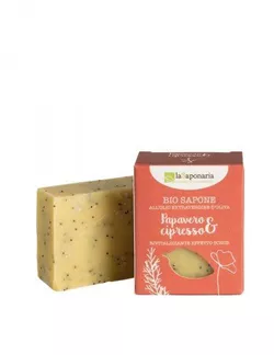 laSaponaria Feste Olivenseife - Mohn a Zypresse 100g