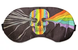 Schlafende Augenmaske - Bunter Totenkopf