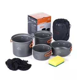 Naturehike Camping Set Aluminium Geschirr 4in1